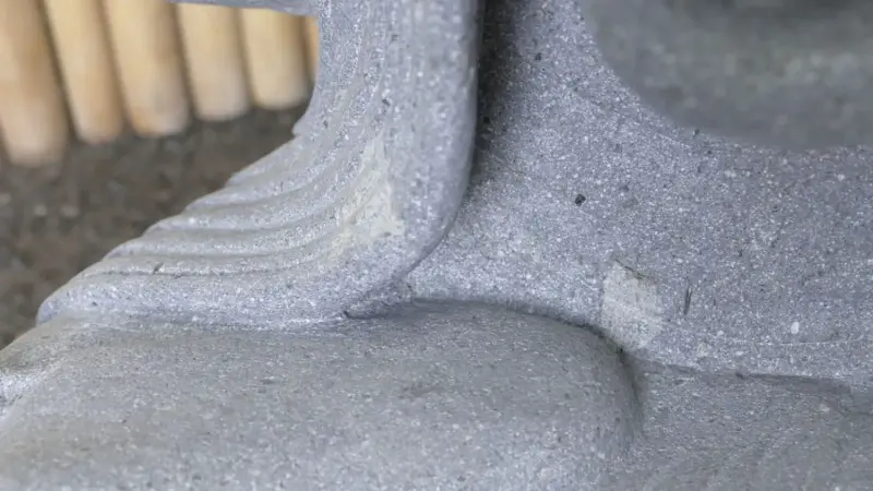 Product image 5 of the product “Seated Buddha, position Dharmachakra, 67 x 47,5 x 98 cm, riverstone grey ”